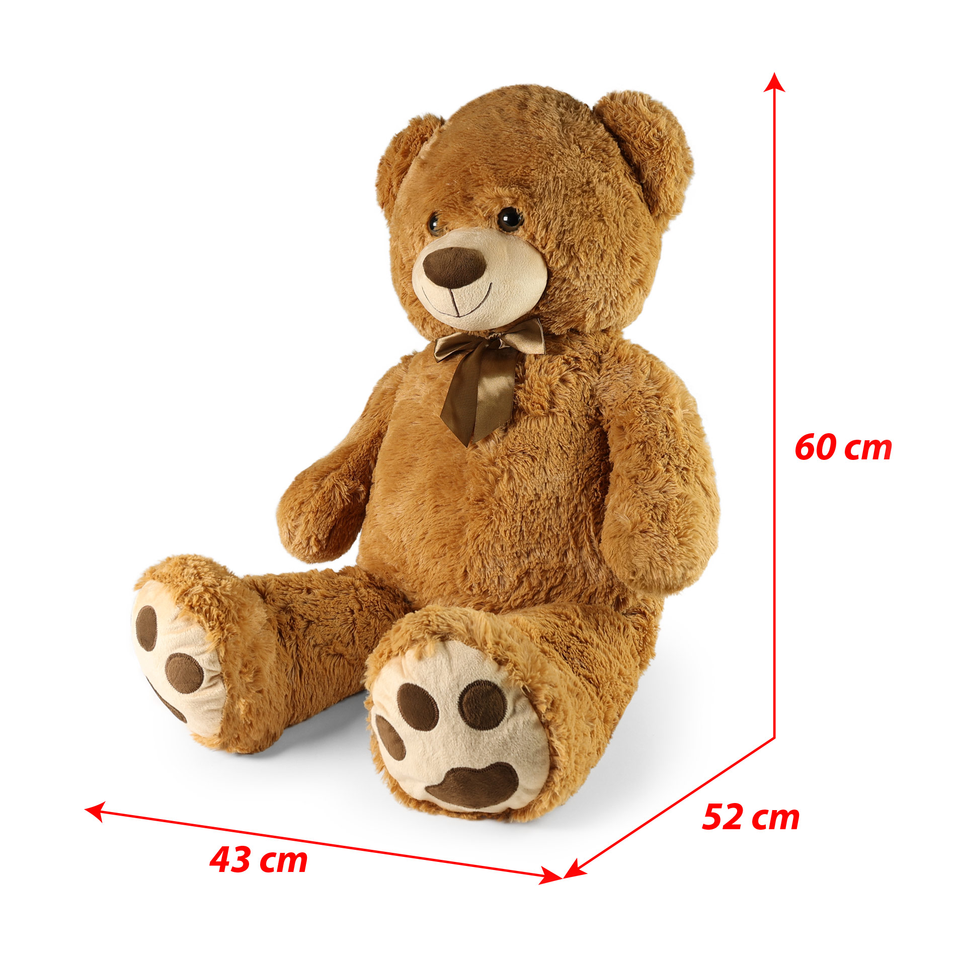 Velký plyšový medvěd Kuba s visačkou 100 cm