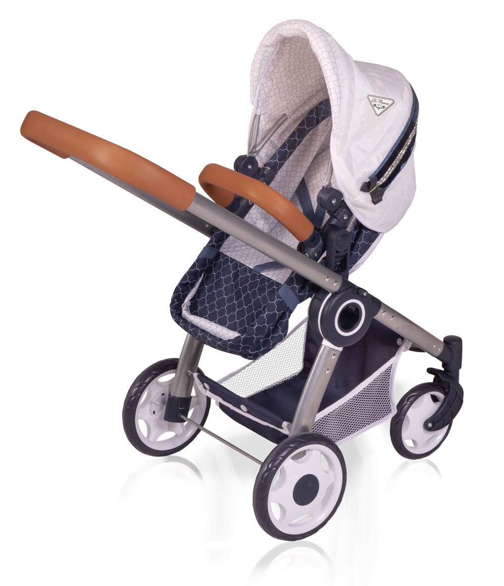 DeCuevas 80537 Skládací kočárek pro panenky 3 v 1 s batůžkem TOP Collection 2020 - 70 cm
