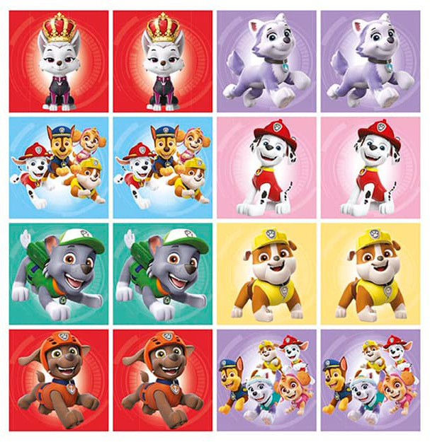 Pexeso v sešitu Paw Patrol/Tlapková Patrola 1