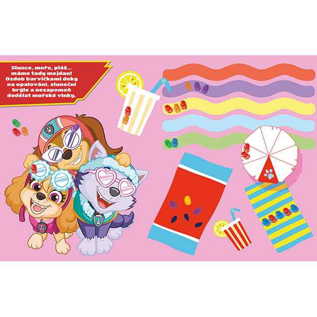 Barevné prstíky Paw Patrol/Tlapková Patrola ružové