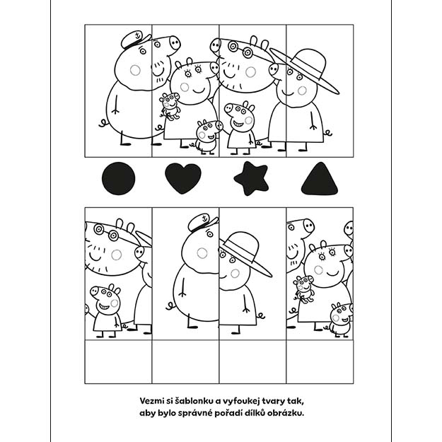 Omalovánky s foukacími fixy Prasátko Peppa