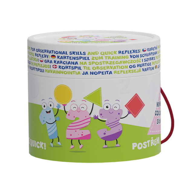 Hra Postřeh! Čísla-barvy-tvary