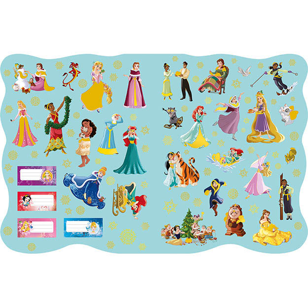 Vánoční omalovánky se samolepkami Disney Princezny