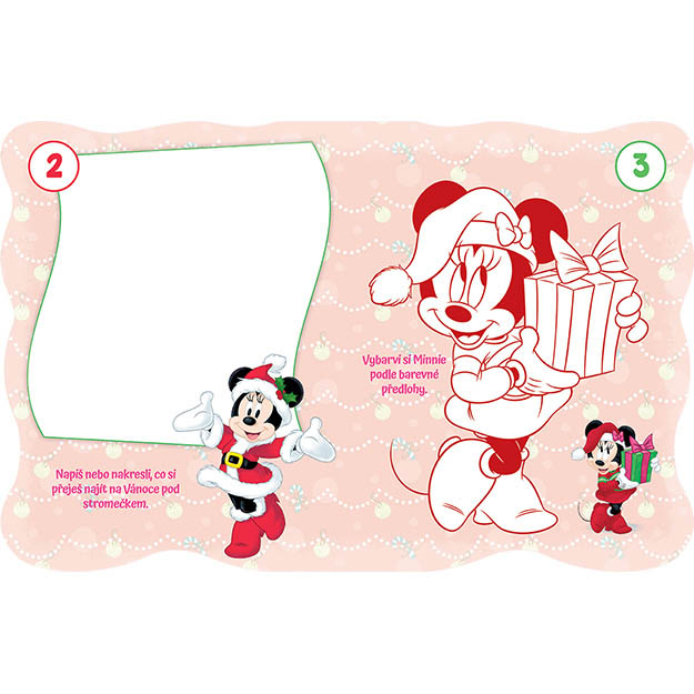 Vánoční omalovánky se samolepkami Minnie