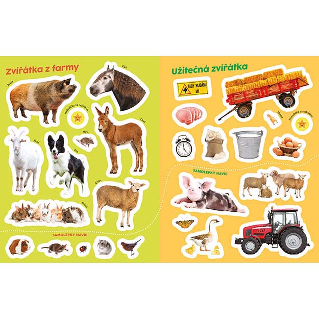 Poznávací samolepková knížka Farma