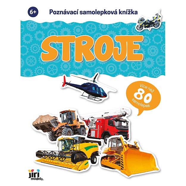 Poznávací samolepková knížka Stroje