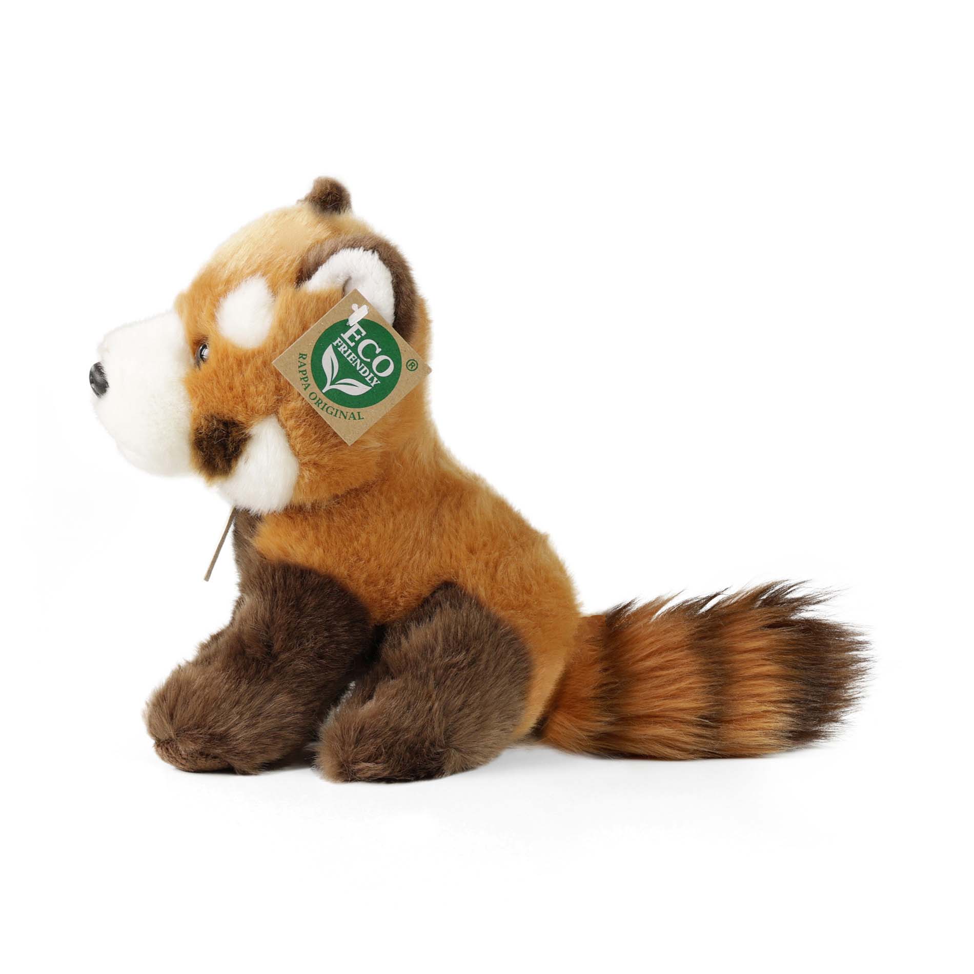 Plyšová panda červená sedící 18 cm ECO-FRIENDLY