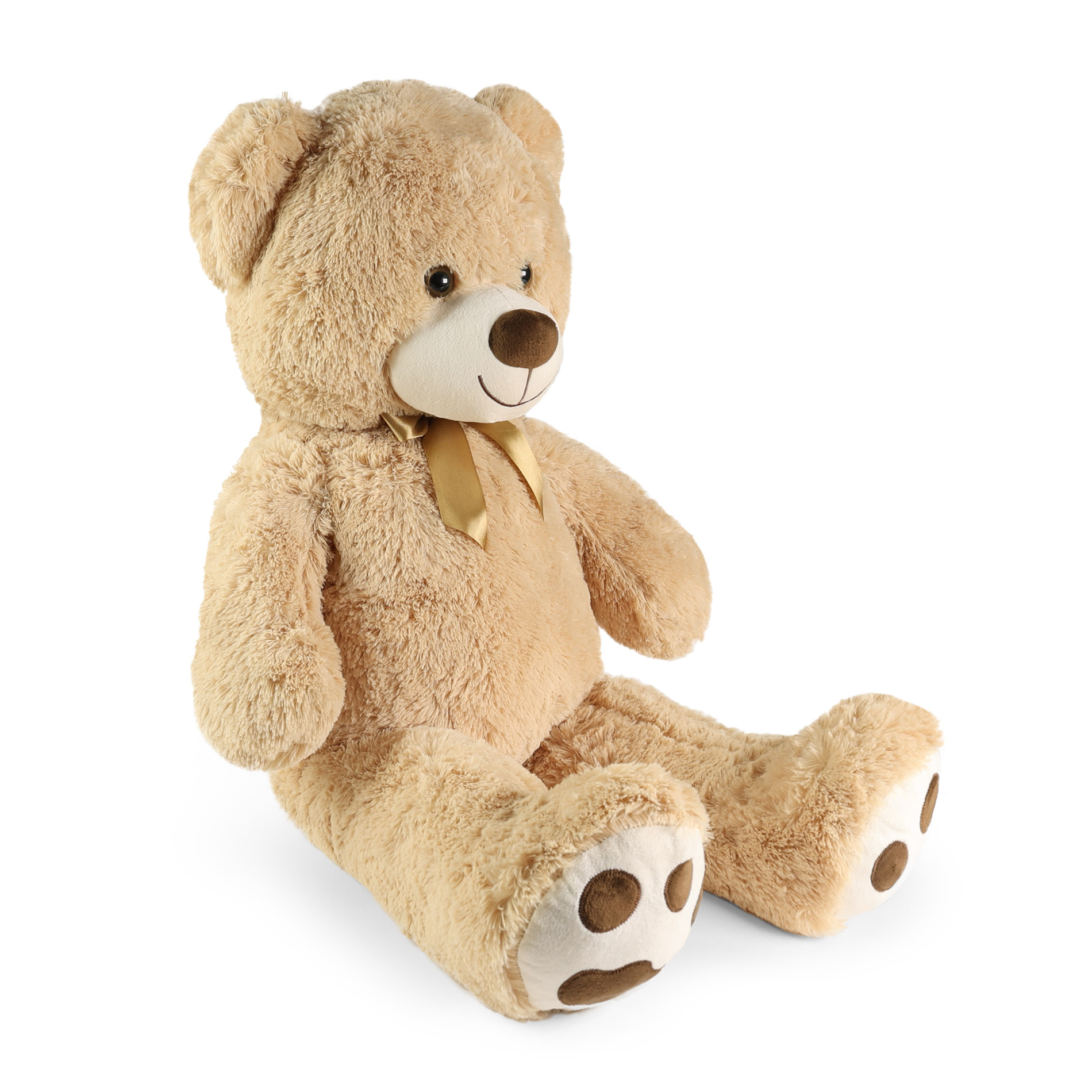 Velký plyšový medvěd Fido světle hnědý s visačkou 100 cm