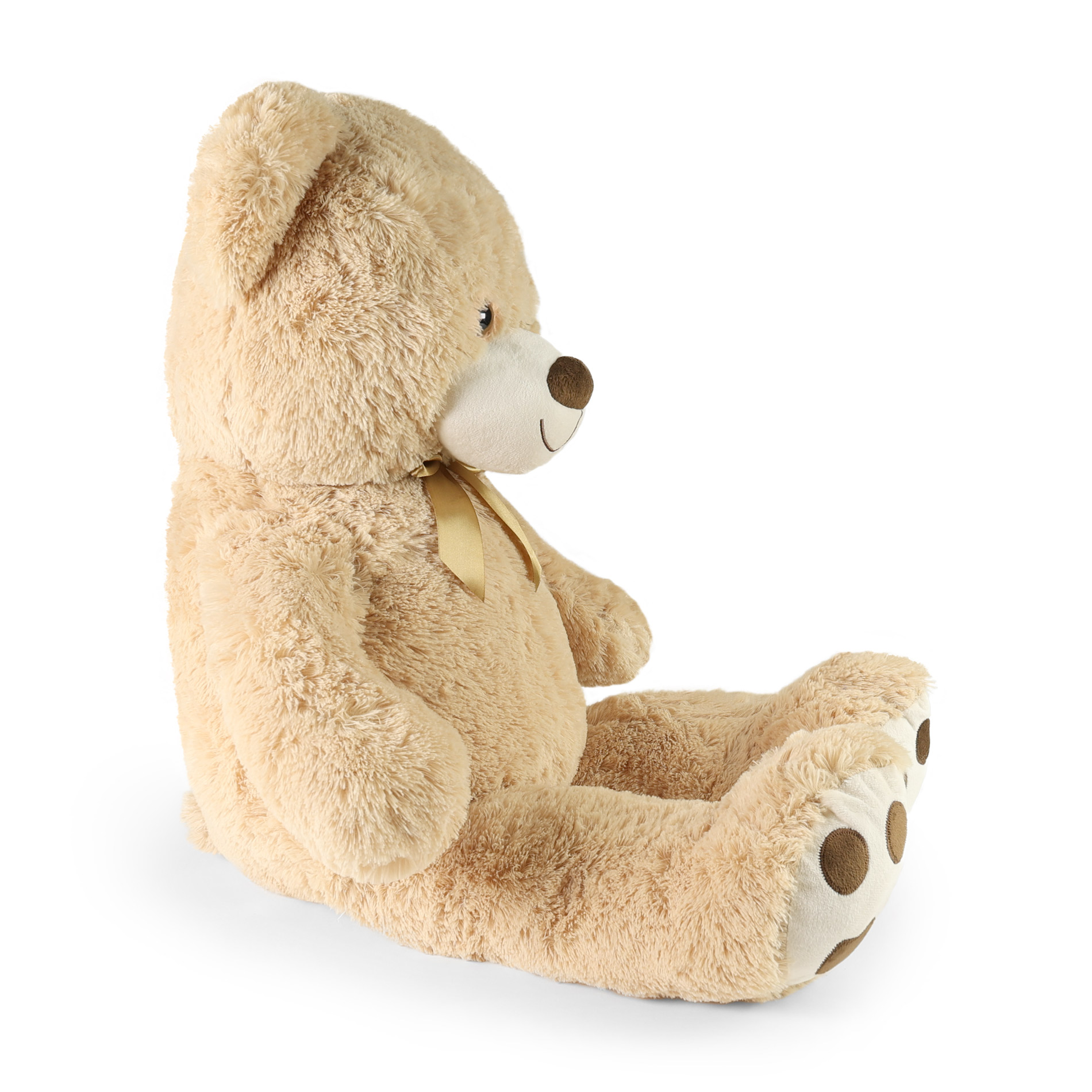 Velký plyšový medvěd Fido světle hnědý s visačkou 100 cm