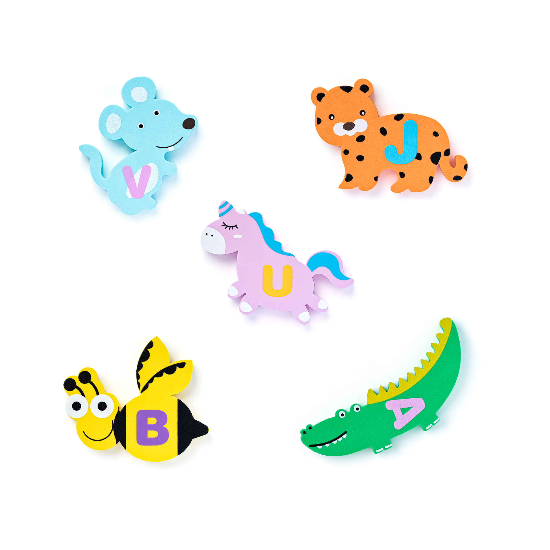 Pěnové Puzzle Vodolepky zvířátka 26 ks