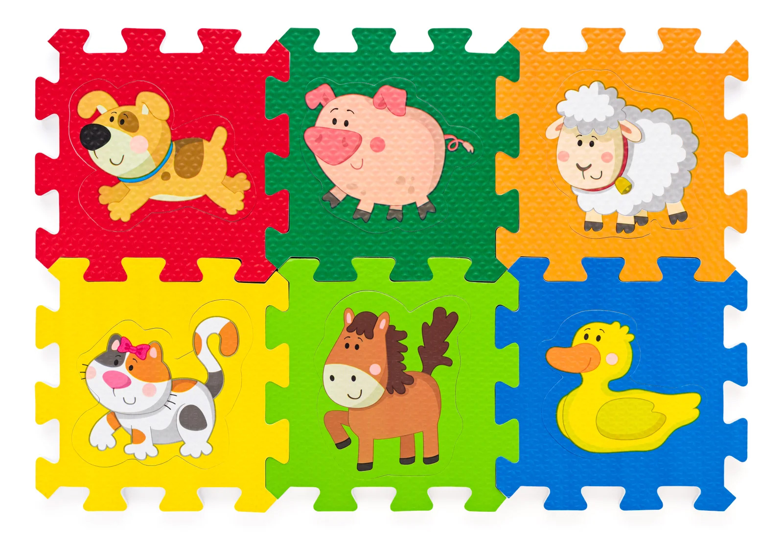 Pěnové puzzle se zvířátky 6 ks
