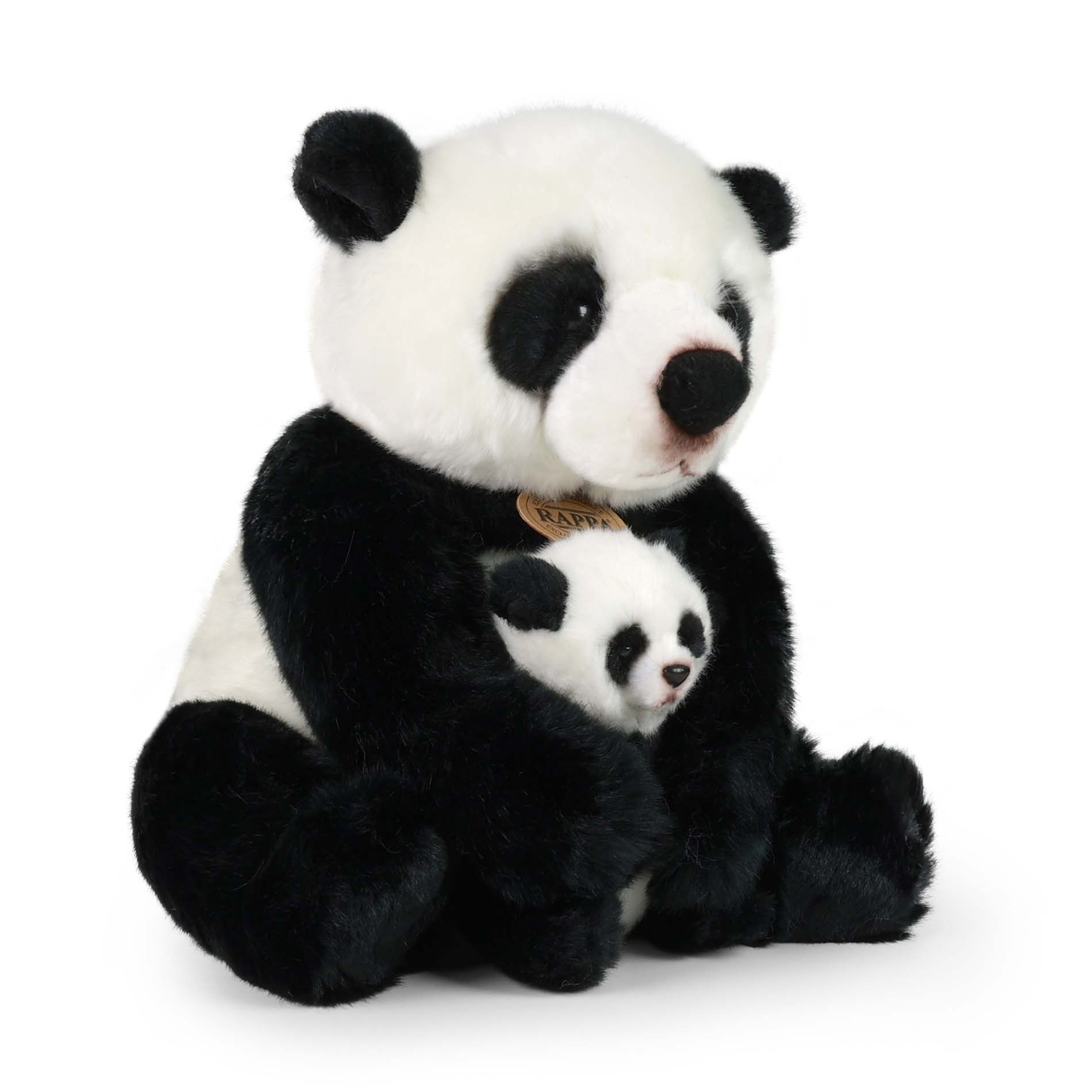 Plyšová panda s mládětem 27 cm ECO-FRIENDLY